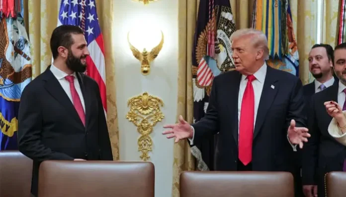 شام امریکا ملاقات ٹرمپ الشرع پابندیاں خاتمہ ۲۰۲۵