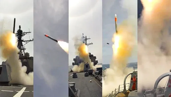 ٹوماہاک میزائل لانچنگ یوکرین روس جنگ امریکی امداد